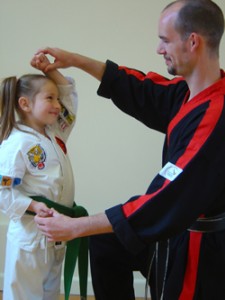 Happy Cjild Learning Martial Arts